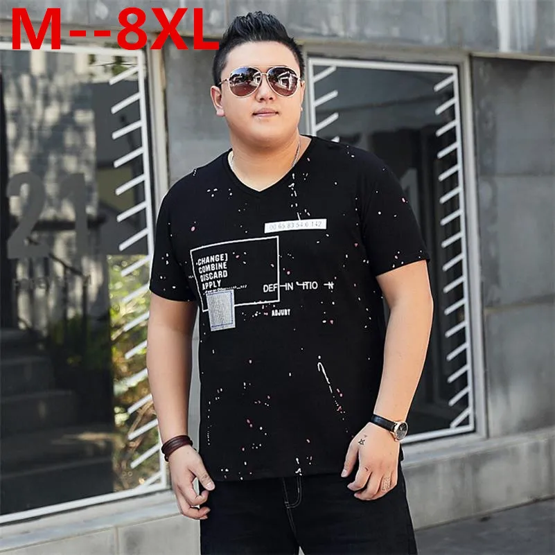 10XL 8XL 6XL 5XL 4XL модные летние Короткие Футболка мужская брендовая одежда из хлопка