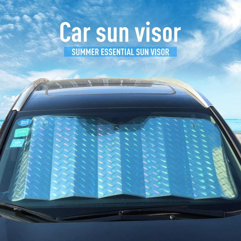 

Car Windshield Sunshade Front File Thickening Laser Season Sun Protection Auto Visor SUV Off-road Block Parasole Coche Protector