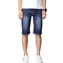 Для мужчин джинсовые летние Шорты для женщин Stretch Slim Fit по колено Джинсы для женщин дизайнерская хлопковая Рубашки домашние