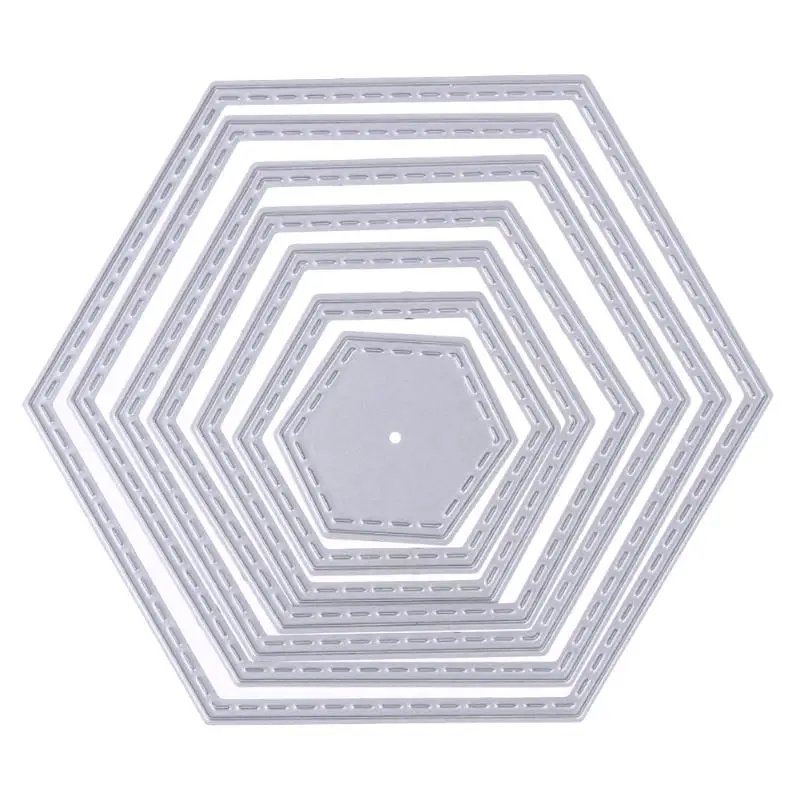 

Hexagon spiral Die Cuts Metal Cutting Dies In Scrapbooking Embossing Folder Suit Paper Card Craft Decoration