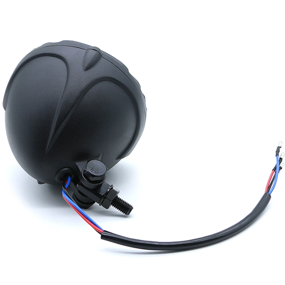 Светодиодные фары для мотоциклов круглые противотуманные фары 12 V 4-7/8 ''для Cafe Racer Sportster измельчитель Bobebr матовый черный 35 Вт M10