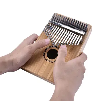 

17-key Bamboo Kalimba Thumb Piano with Case Bag African Mbira Calimba Finger Percussion Beginner Musical Instrument Xmas Gift