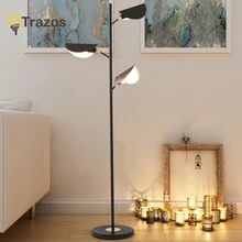 Современный Железный напольный светильник в американском стиле, регулируемый, E27, светодиодный, 220 В, новинка, напольные светильники для гостиной, кабинета, прикроватные, для офиса