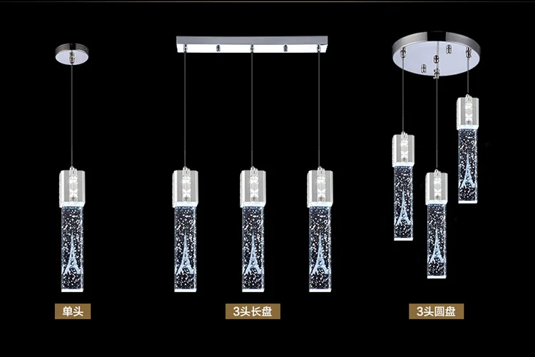 Современная простая однорожковая люстра с тремя головками, хрустальная люстра для ресторана, креативный индивидуальный декор, настольная лампа