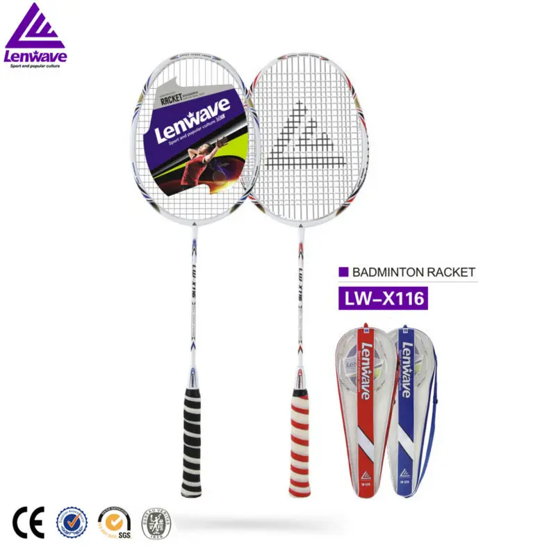 

Lenwave Brand red / blue racket Aluminum Carbon Badminton Rackets Sports Equipment Free Shipping