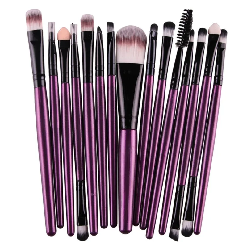Pro 15Pcs/SET Makeup Brushes Set Eye Shadow Foundation Powder Eyeliner Eyelash Lip Make Up Brush Cosmetic Beauty Tool Kit Hot Pro 15Pcs/SET Makeup Brushes Set Eye Shadow Foundation Powder Eyeliner Eyelash Lip Make Up Brush Cosmetic Beauty Tool Kit Hot