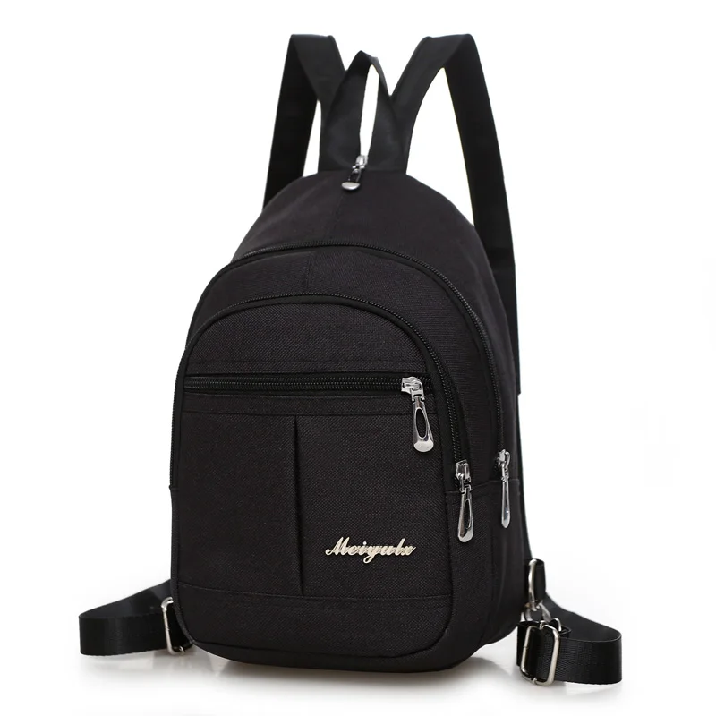 Multi functional leisure canvas bag Women s fashion small backpack Japanese and south Korean style travel