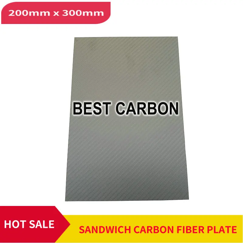Surface Lisse Plaque de Carbone laminée pour pièces usinées CNC 350mmx350mmx4mm SOFIALXC Panneau en Fibre de Carbone 100% 3 K Tissage uni 