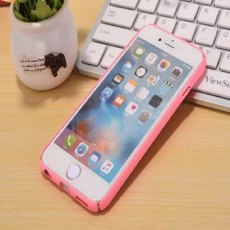 Hard colorful fundas Simple Candy phone Case for iphone 7 Solid business Cover iPhone 8 plus 6s 6 SE Thin |