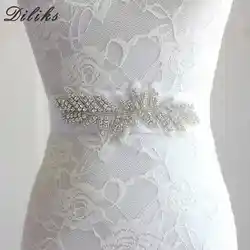 Diliks Новый ручной свадебный праздничное платье для свадьбы платье Sash Хрустальный цветок аппликация Пояс Бесплатная доставка