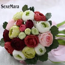 20 штук цветы кремовый белый/розовый искусственные подсолнухи Свадебные букеты свадебный цветок