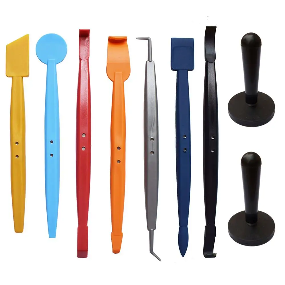 

7PCS Magnetic Squeegee + 2PCS Car Wrap Magnet Holders Efficient Strong Suction Auto 3D Carbon Fiber Vinyl Install Tools B20+2A12