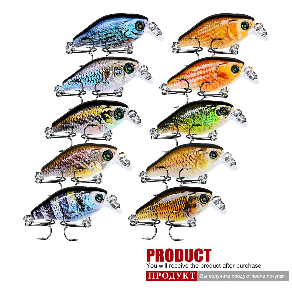 Mini Crankbait Fishing Lure 45mm 4g Topwater Artificial Japan Hard Bait Minnow Swimbait Trout Bass Carp Fishing Bionic painted