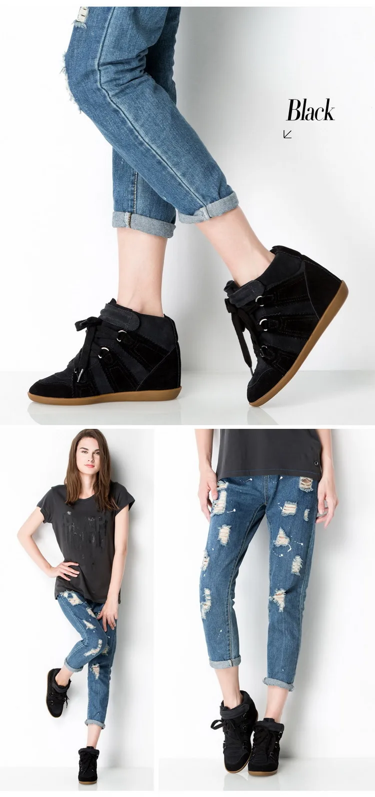 Модные кроссовки с металлической пряжкой; Bobby; женские ботинки; обувь на танкетке; замшевая женская обувь из натуральной кожи, визуально увеличивающая рост на 7 см