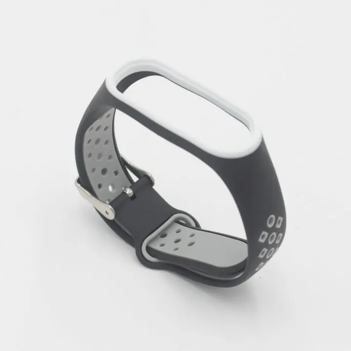 Смарт-часы mi Band 3 4, силиконовый ремешок, умный Браслет для xiaomi mi band 3 Band 4, умный Браслет mi 3, ремешок для часов с бесплатной пленкой - Цвет: black