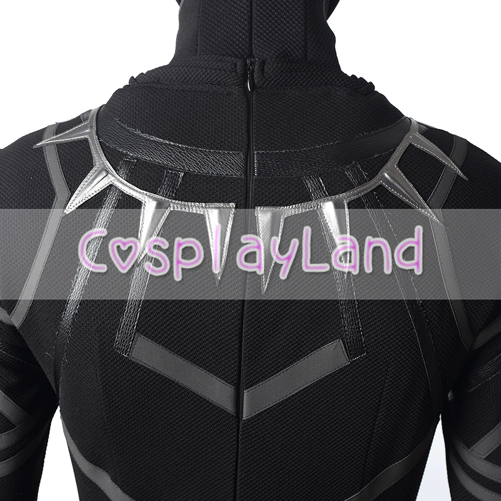 Cosplay&Ware [4]Black Panther Cosplay Costume Men Carnival Halloween Adult Suit Custom Made -Cosplay&Ware anime Shop