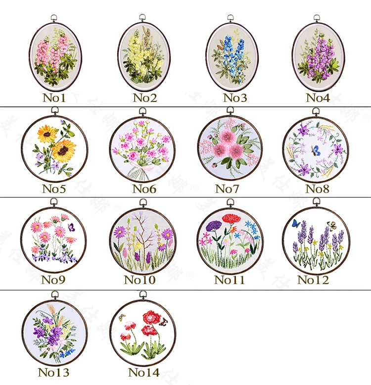 DIY лента для вышивки рукоделие вышивка крестиком с рамкой для начинающих пасторальные цветы принты для шитья Ремесло Рождественский подарок набор для встречи