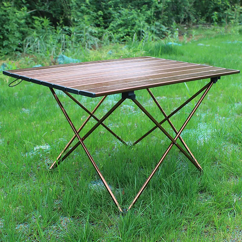 

Portable Camping Side Tables with Aluminum Table Top: Hard-Topped Folding Table in a Bag for Picnic, Camp, Beach, hiking table