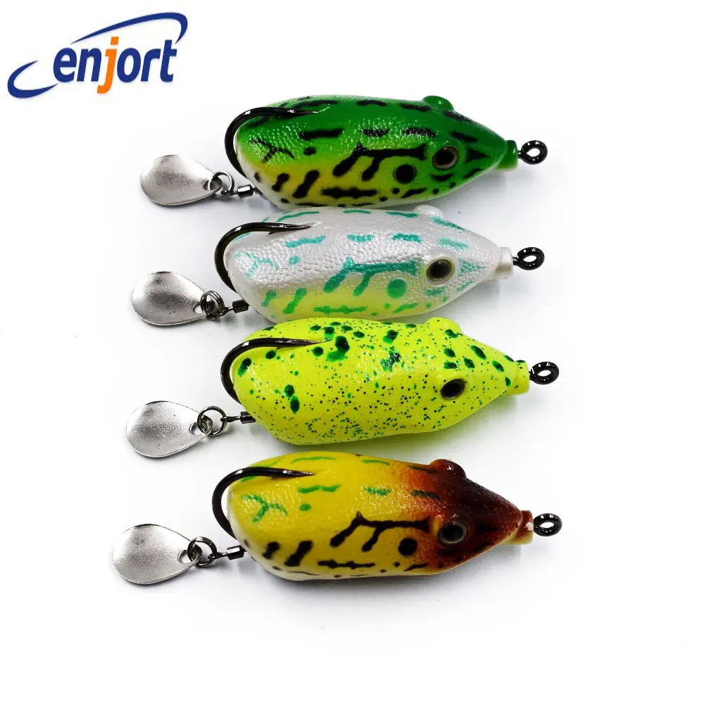 Enjort 4pcs/lot Soft Bait Soft Fishing bait Ray frog Fake bait