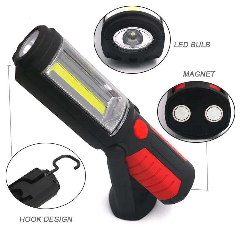 

3800 lums Super Bright COB USB Charging 36+5 LED Flashlight Work Light Torch +HOOK Mobile Power Bank For Your Phone Outdoor