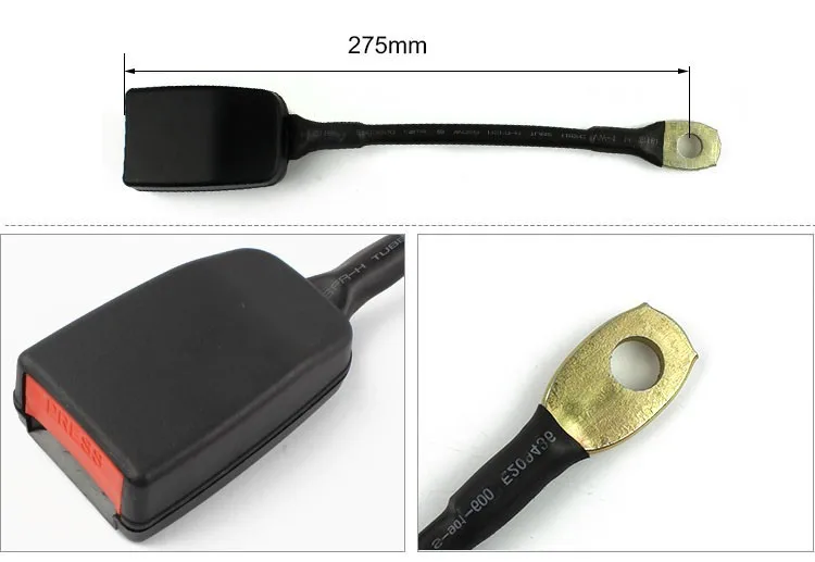Лучшее качество Черный 21,5 мм язычок автомобильный ремень безопасности Пряжка(FED017B