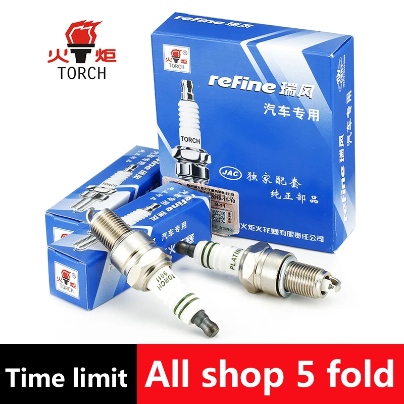 4pcs lot China original TORCH Iridium spark plugs 9011 for LADA Oka Zhiguli Samara 2110 2112