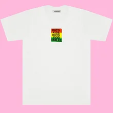 Harajuku/Повседневная Винтажная футболка для мальчиков с надписью «поцелуй», «Бог», «улыбки», «Радуга», с рисунком, свободная, большие размеры, футболка с короткими рукавами, YQ-365