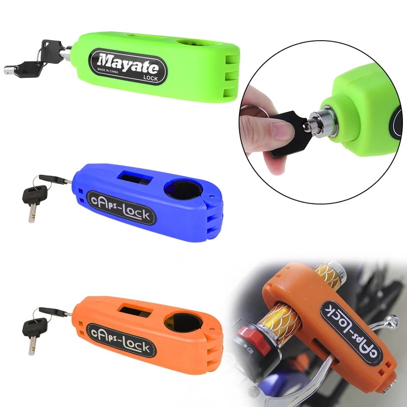 ABS Croc-Lock мотоциклетная ручка скутера Therottle Grip рожок замок безопасности руль замок на руль+ 2 ключа