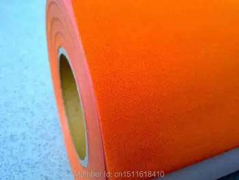 

CDF-07 orange color high quality most fashionable heat transfer vinyl for clothing flock heart transfer film
