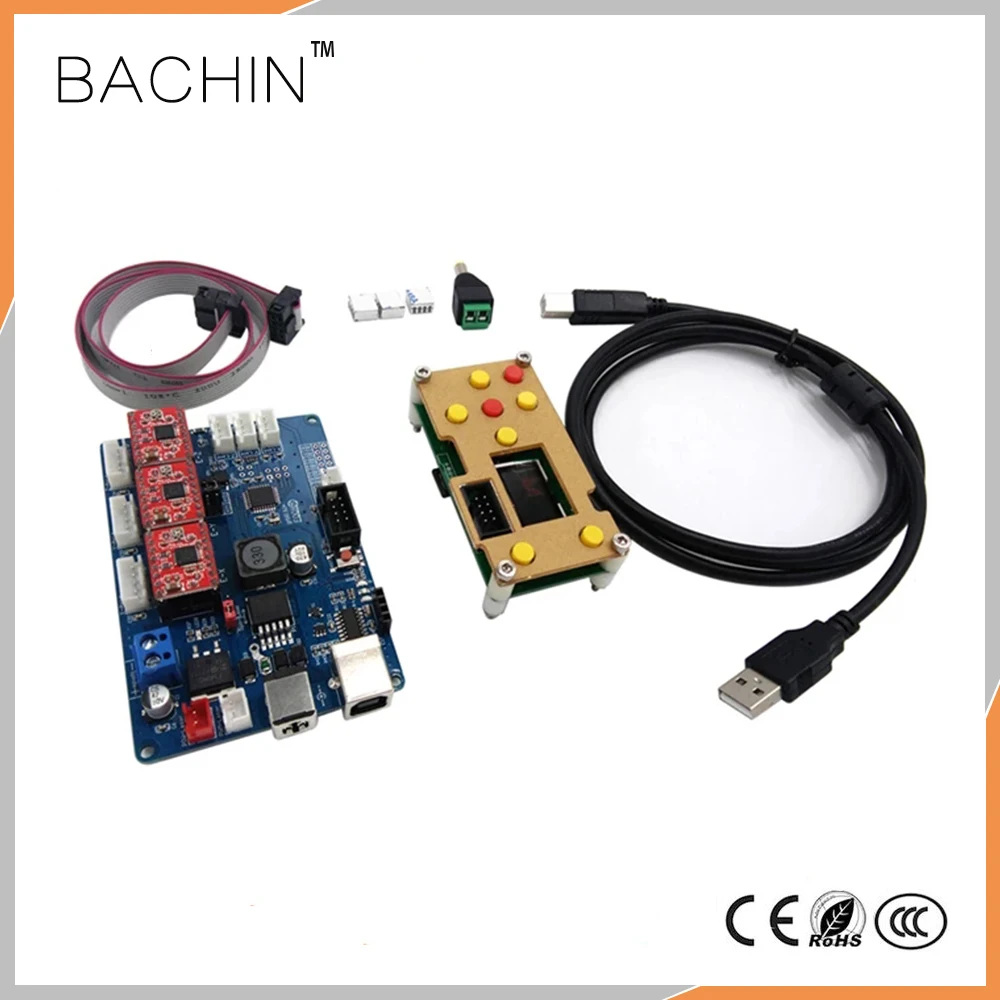 

USB 3 Axis Control Board+GRBL Offline LCD Controller Panel For CNC3018 2418 1610 Laser Cutter Engraver Milling Machine