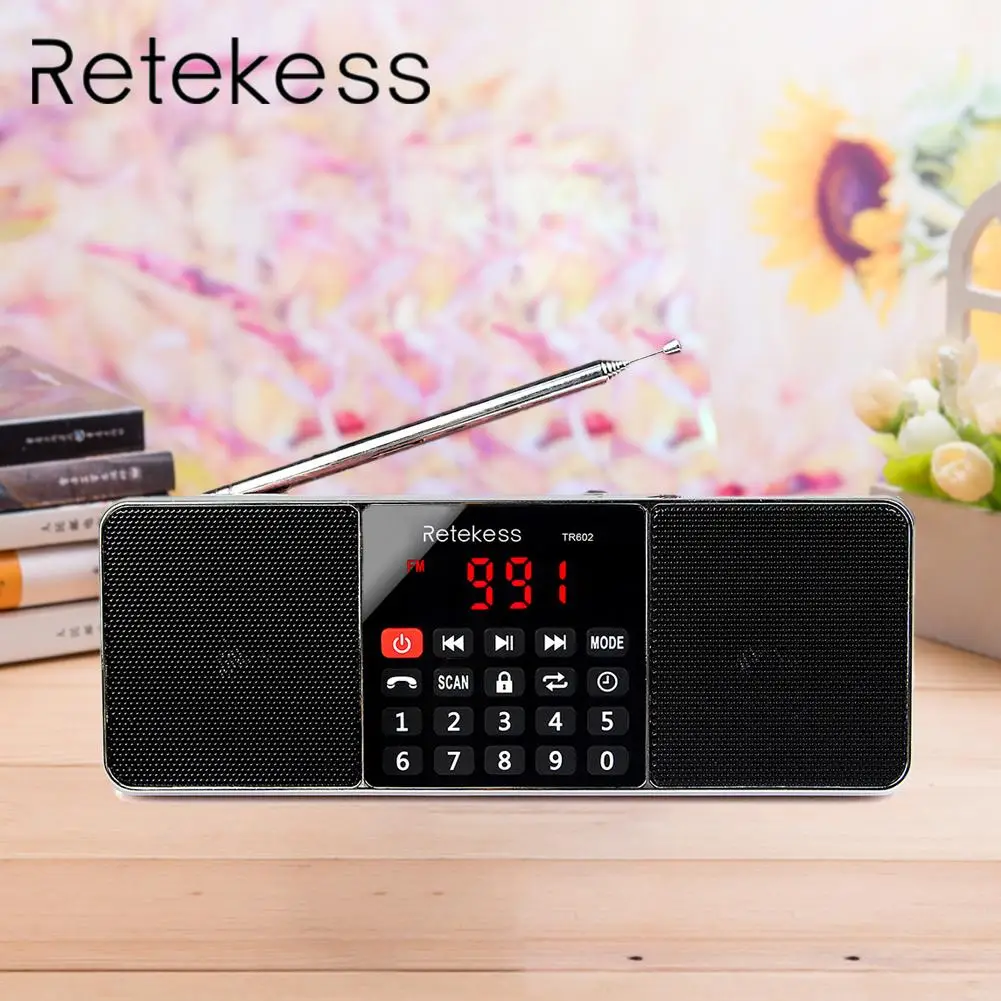 

DC 5V Mini Portable Stereo Radio FM / MW / SW Full Band Receiver Digital Alarm Clock Music MP3 Player Speaker