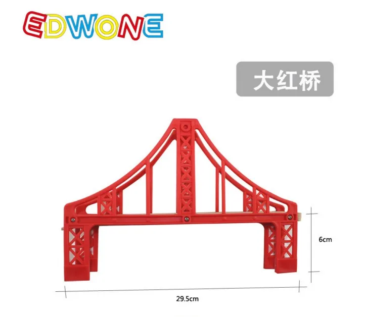 

TTC44 K-BRIDGE Wooden Track toy Train Scene Track Accessories BRIO Toy Car Truck Locomotive Engine Railway Toys for Children