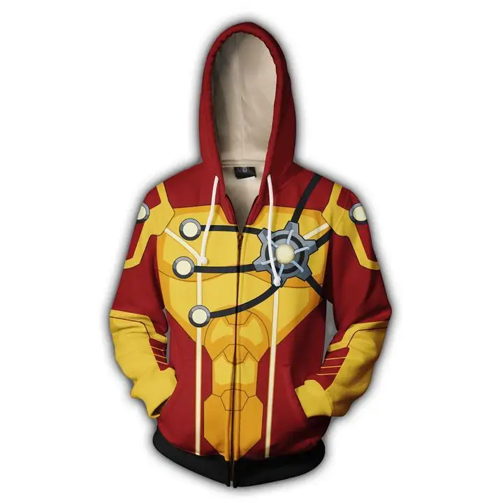 

2018 Autumn Winter 3 Firestorm Hoodies Sweatshirts Fashion Cosplay Casual Zipper hooded Jacket clothing