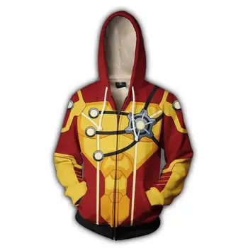 

2018 Autumn Winter 3 Firestorm Hoodies Sweatshirts Fashion Cosplay Casual Zipper hooded Jacket clothing