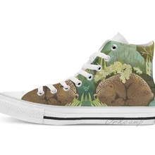 Медведь гнездо Высокие парусиновые туфли на плоской подошве; повседневная обувь на заказ; Прямая