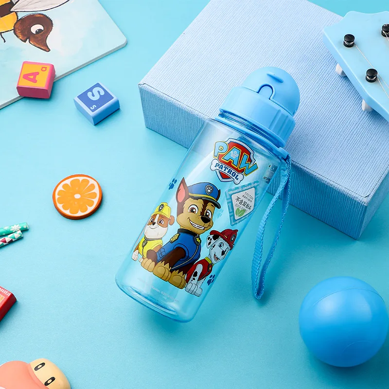 550 мл Paw Patrol Детские Детский для детской школы питьевой воды соломы бутылка из тритана Щенячий патруль присоске 500 дети best игрушка