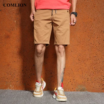 

2018 COMLION New Style Summer Shorts Men Fashion Mens Shorts Casual Solid Knee-Length Men's Cargo Short Bermuda High Quality F16
