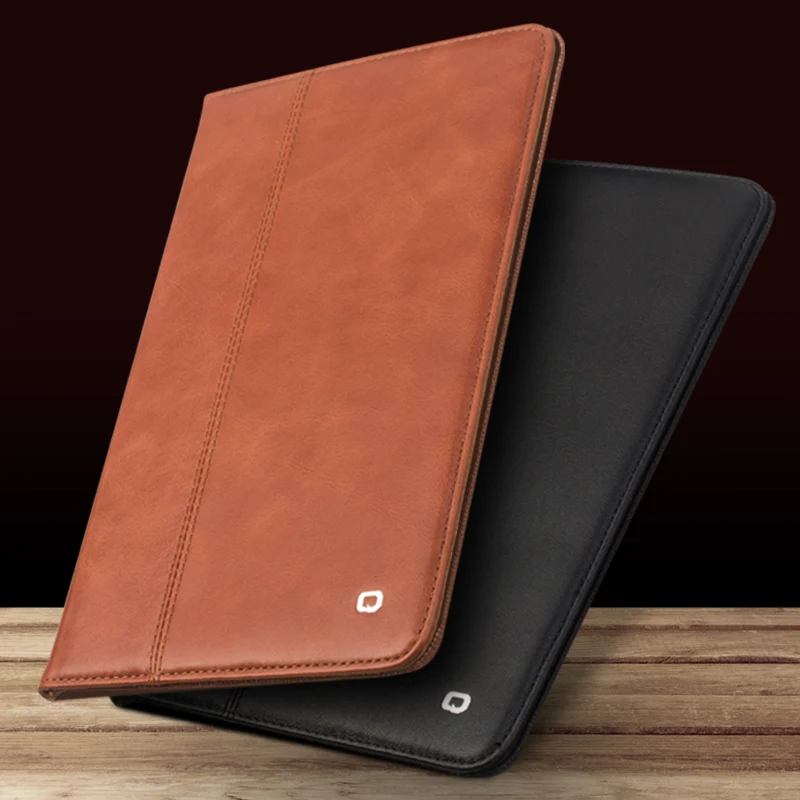 QIALINO Luxury for iPad Pro 9.7 Case Genuine Leather Flip Stand Smart Wake-up / Sleep Coque for iPad Pro 9.7 Leather Cover