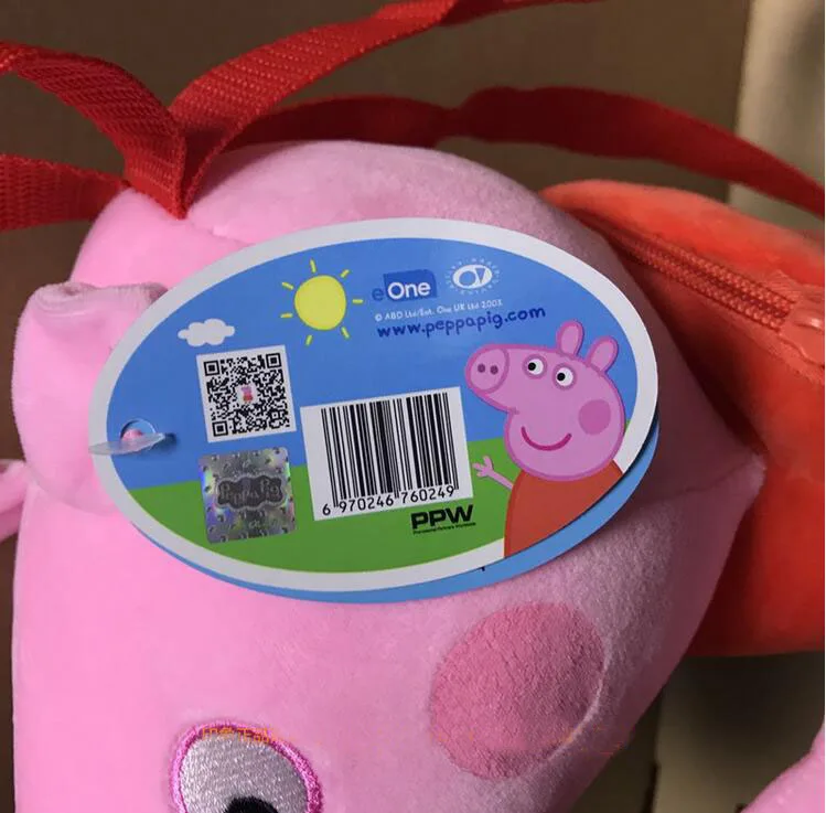 44cm Genuine peppa pig Bigger size George Peppa Backpack kids plush bag for Kindergarten 1pcs free shipping 44cm Genuine peppa pig Bigger size George Peppa Backpack kids plush bag for Kindergarten 1pcs free shipping