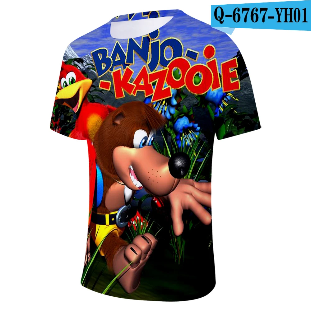 Banjo Kazooie K-pop модный костюм для косплея с 3D принтом повседневные футболки с короткими рукавами Новинка - Цвет: Золотой