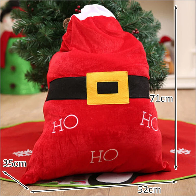 Santa Claus Gift Bags Party Cookie Candy Bags Belt Gift Bags Packing DIY for Kids Candy Bags Christmas Decoration