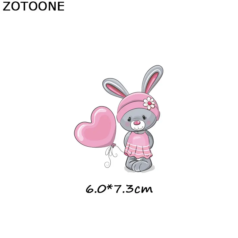1002 ZOTOONE мультфильм милые животные железные передачи для одежды ткань детские дети аппликация значок Горячая винил теплопередачи наклейки I - Color: 1002
