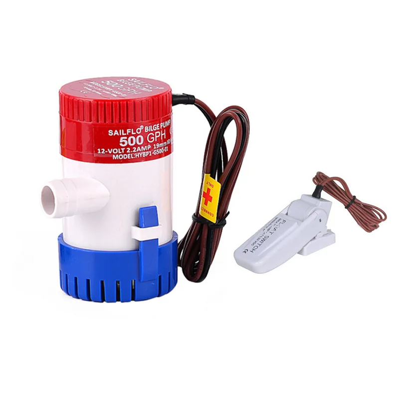 

Top Quality 500GPH 24V 12V DC Car Pumps Submersible Marine Bilge Water Pump Equipment Caravan Pumps Liquids Transfer