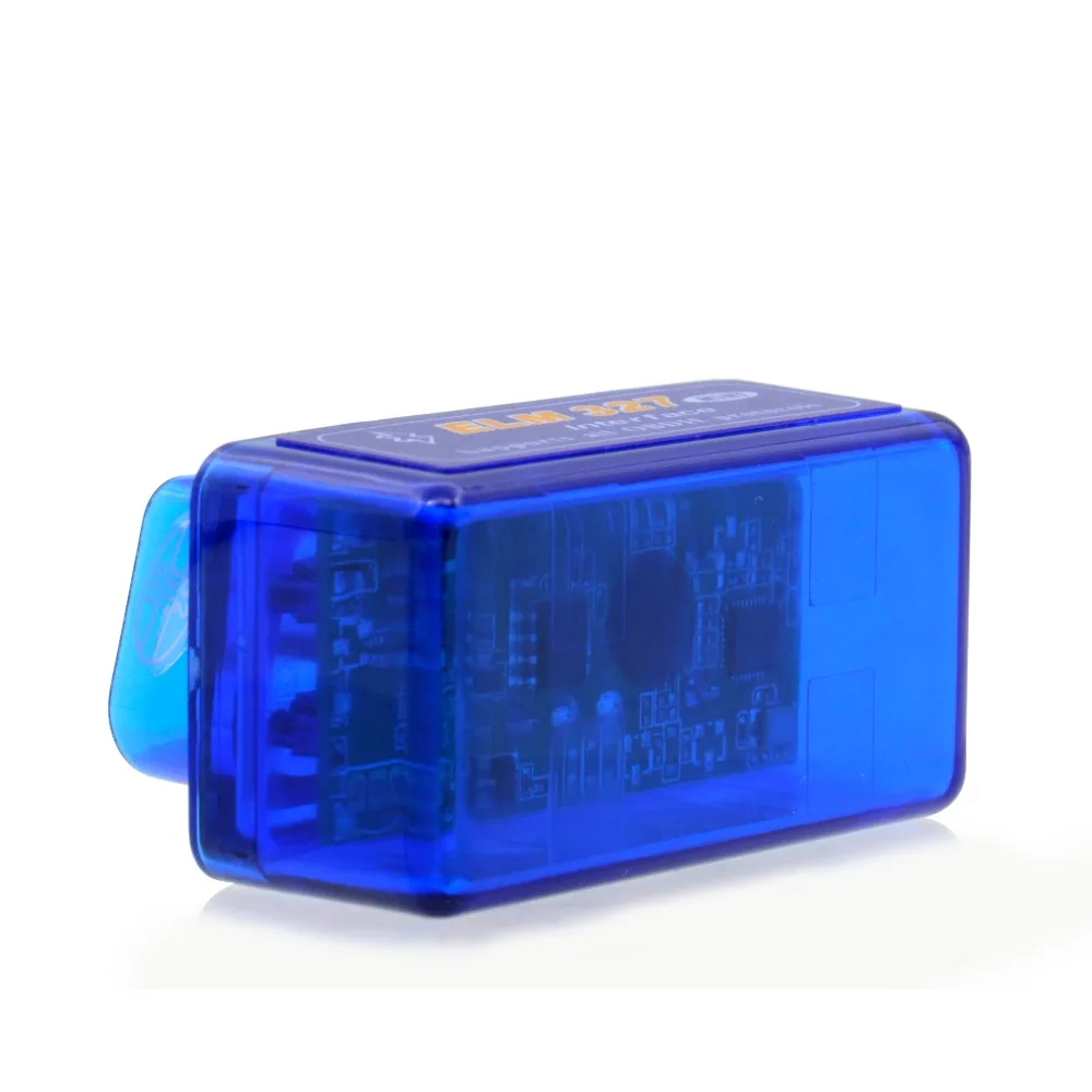 Супер Мини ELM327 Bluetooth OBD2 v2.1 Поддержка всех obdii смартфонов и ПК, мини ELM 327 BLUETOOTH синего цвета