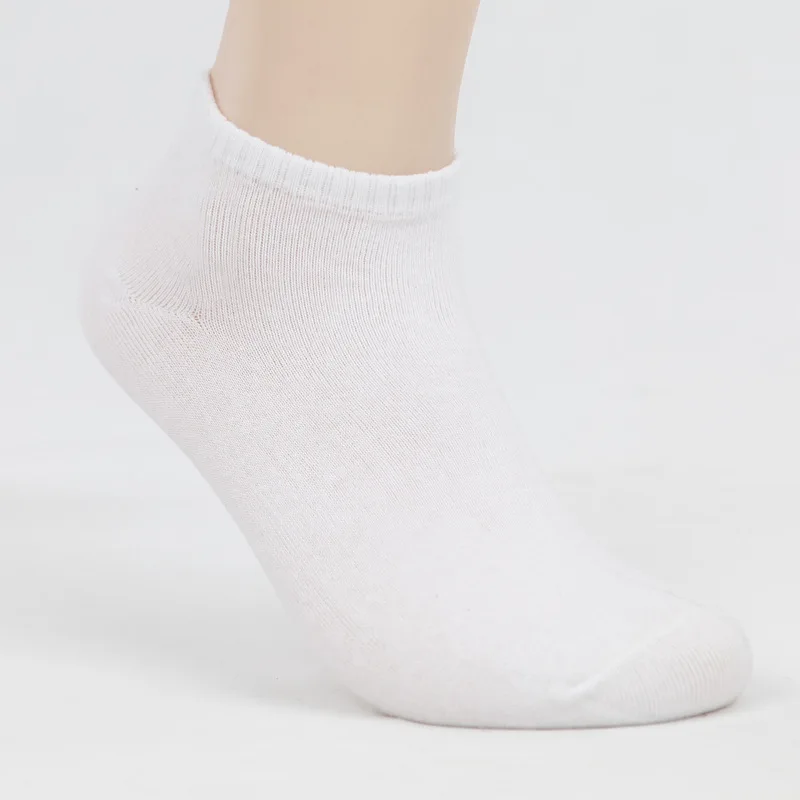 Фирменные мужские носки для весны и лета, хлопок, носки лодочкой для мужчин, на каждый день, носки по щиколотку, мужские модные низкие носки, 6 пар/набор - Цвет: white