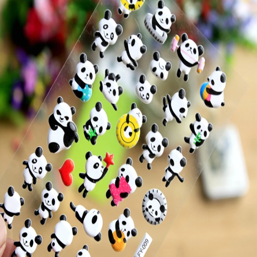 20 шт./лот Kawaii Panda 3D bubble клей наклейки, декоративный элемент для рукоделия канцелярские наклейки для записной книжки Детский подарок