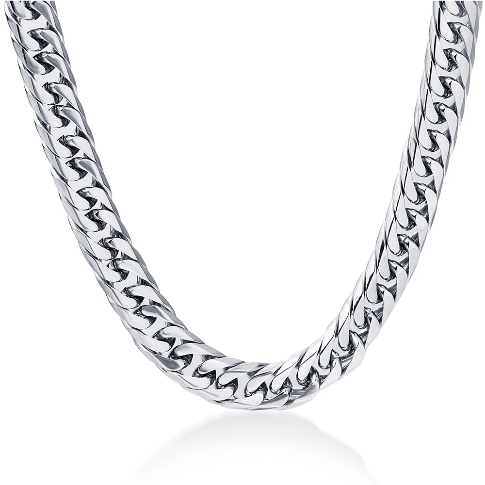 

NIBA 8mm wide Men's Necklace 24inch Stianless Steel silver plated men chain necklace,FASHION JEWELRY