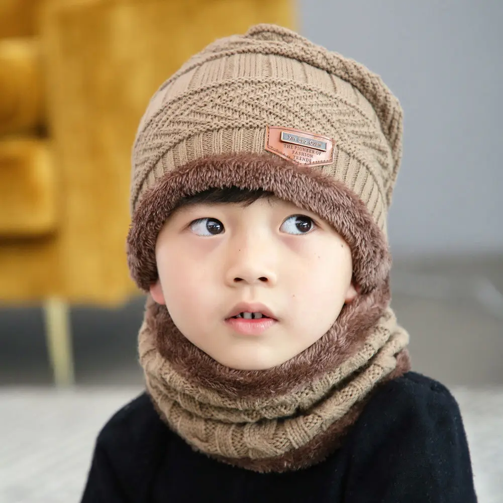 Зимняя шапочка-шарф, Флисовая теплая Балаклава, лыжная шапка для детей, мужчин и женщин - Цвет: Kids  Khaki