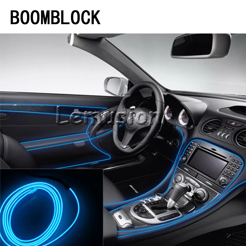 Boomblock 1Pcs Lampade Al Neon A Led Per Auto 3D 12V Per Mercedes W204 W210 Amg Benz Bmw E36 E90 E60 Fiat 500 Volvo S80 Accessori