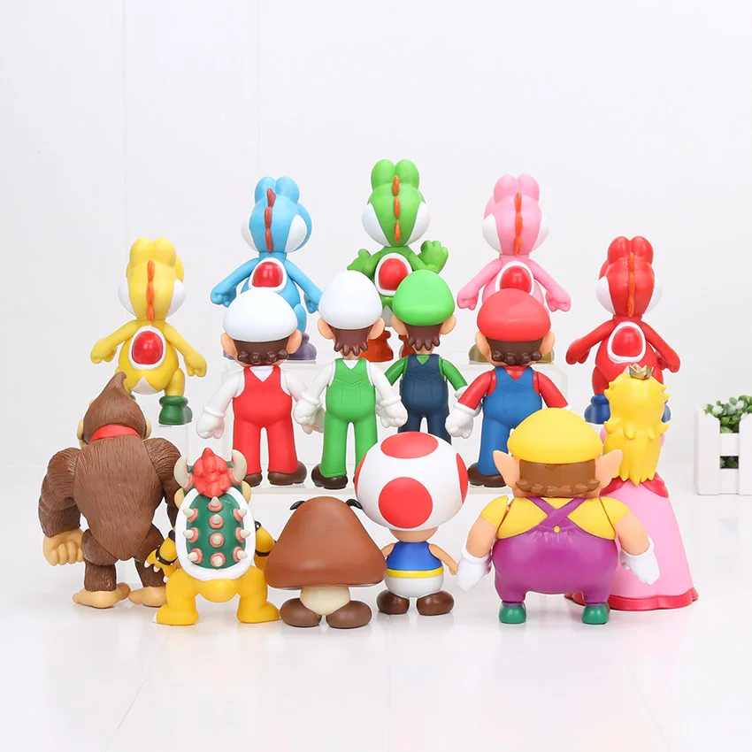 8~15cm Super Mario Bros odyssey Bowser Koopa Troopa Yoshi Mario Luigi Wario Donkey Kong Peach Mushroom Figure Toys Model Dolls 8~15cm Super Mario Bros odyssey Bowser Koopa Troopa Yoshi Mario Luigi Wario Donkey Kong Peach Mushroom Figure Toys Model Dolls